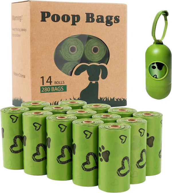 Extra-Strong Dog Waste Bags (280 pcs) with Dispenser