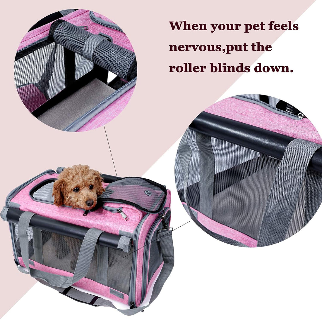 Soft-sided cat carrier, ideal for travel