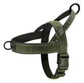 Olive green MundoPeludo! padded and adjustable no-pull dog harness