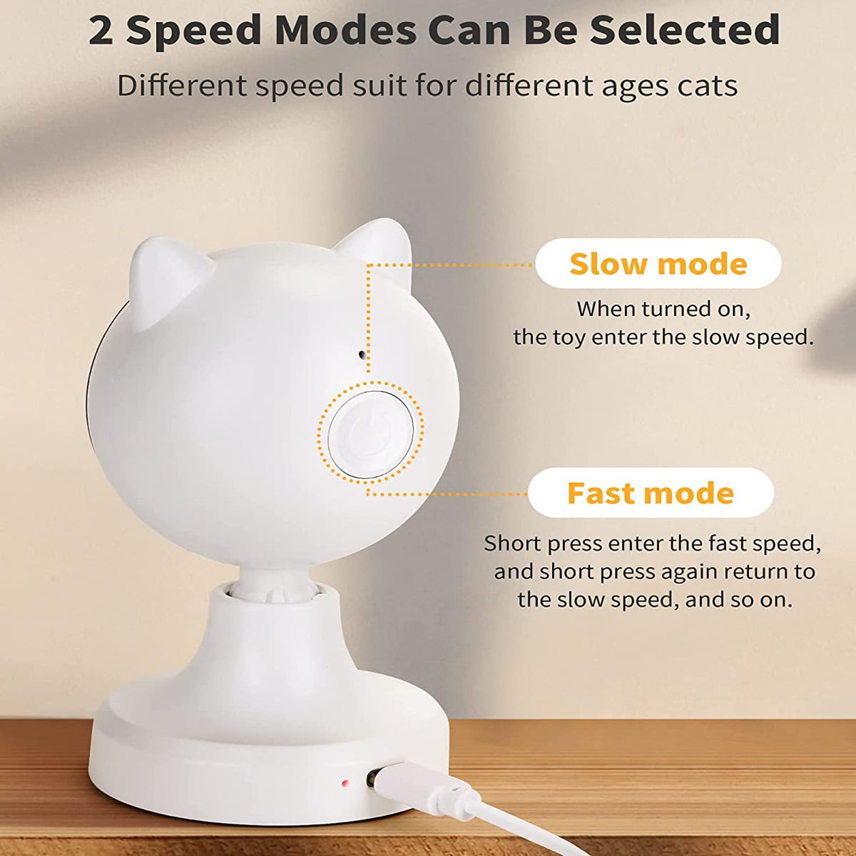 Cat laser toy with play modes