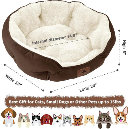 Dog and cat bed, side view