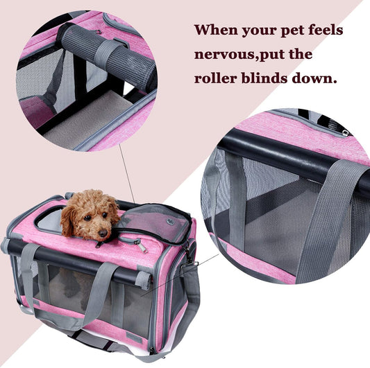 Soft-sided carrier for medium and large cats