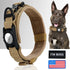 Tactical dog collar with AirTag holder – Main view
