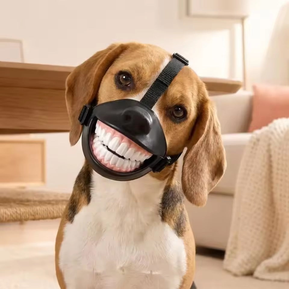 Smiling Dog Muzzle | Anti-Bite Mask That Makes Your Dog Look Thrilled About It