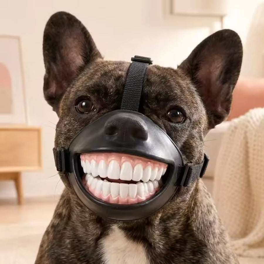 Smiling Dog Muzzle | Anti-Bite Mask That Makes Your Dog Look Thrilled About It