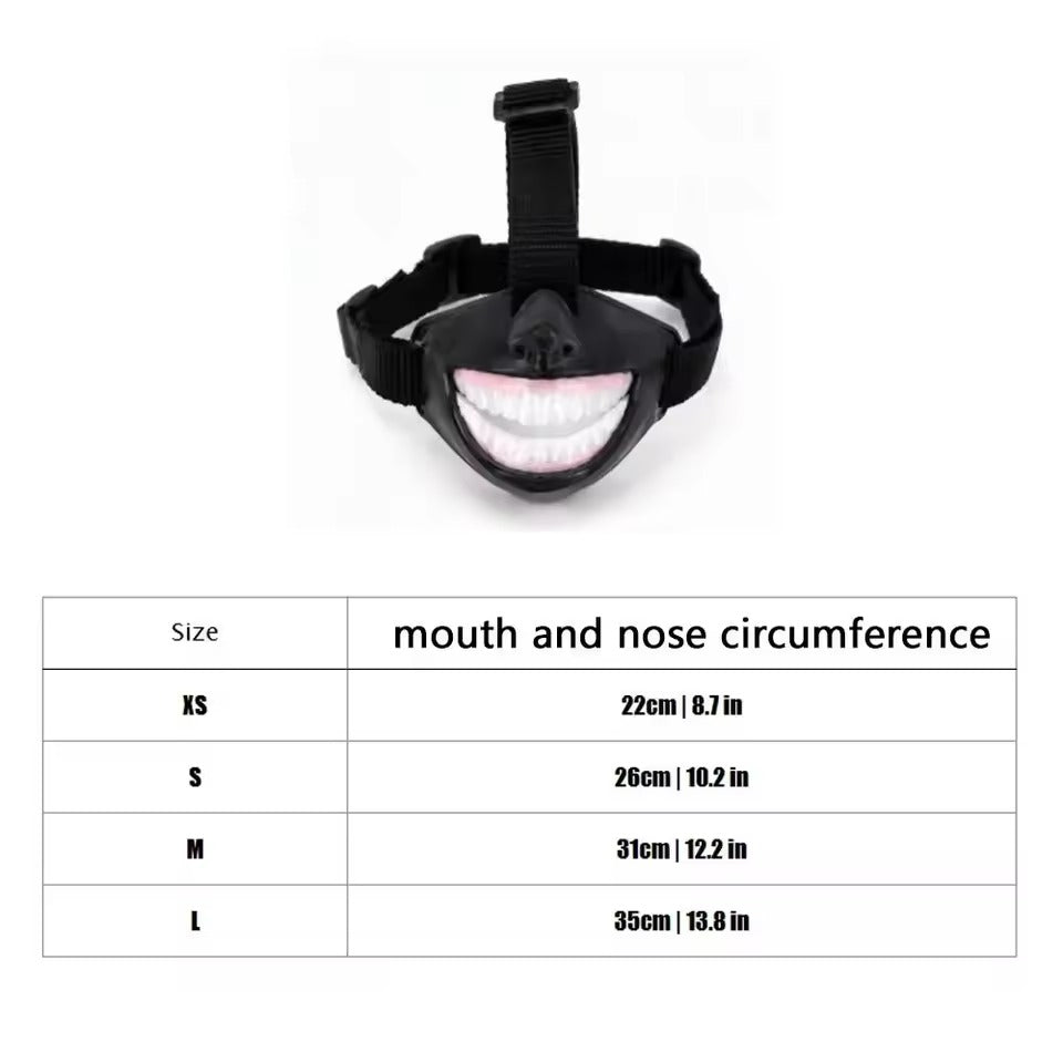 Smiling Dog Muzzle | Anti-Bite Mask That Makes Your Dog Look Thrilled About It