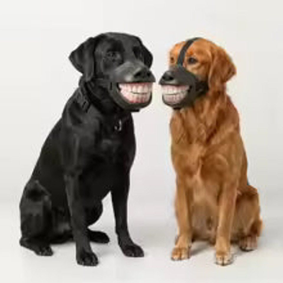 Smiling Dog Muzzle | Anti-Bite Mask That Makes Your Dog Look Thrilled About It