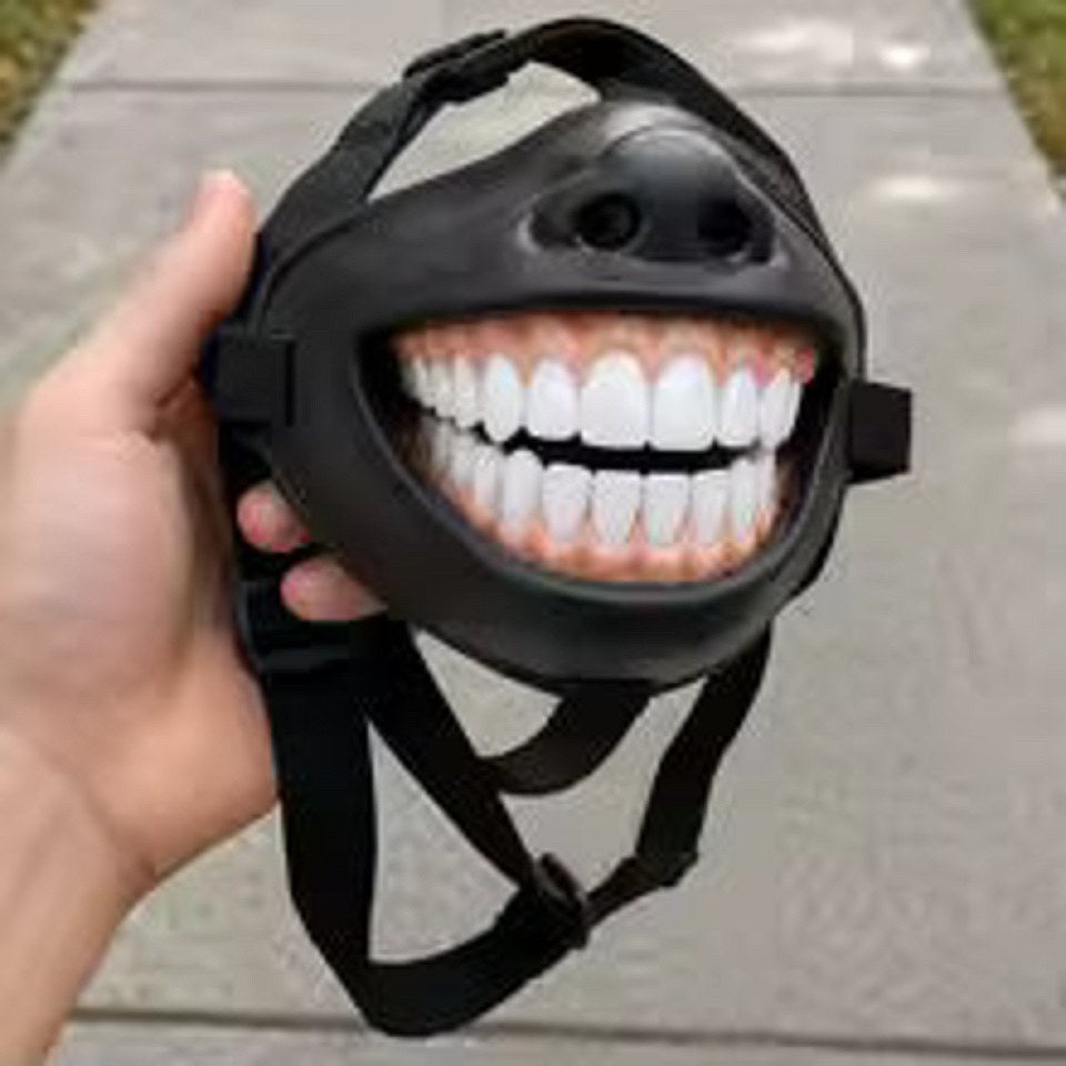Smiling Dog Muzzle | Anti-Bite Mask That Makes Your Dog Look Thrilled About It